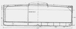 Donauschiff - 675 t (Querschnitt / doorsnede / cross section